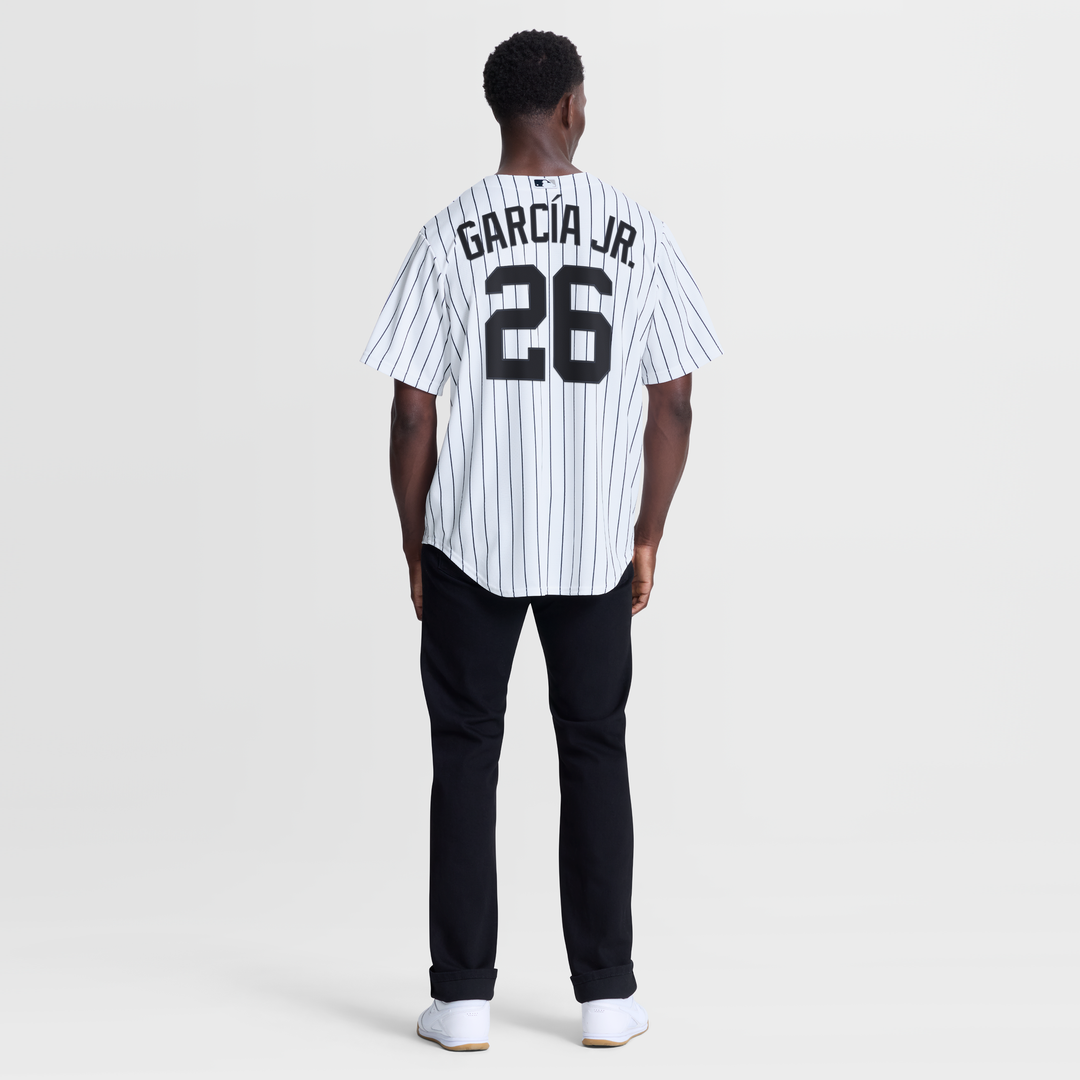 New York Yankees Luis García Jr. Nike White Home Replica Jersey product image 3, provided for visual reference and product
