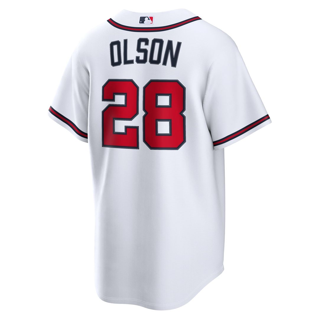 Atlanta Braves Matt Olson Nike White Home Replica Jersey product image 3, provided for visual reference and product detail