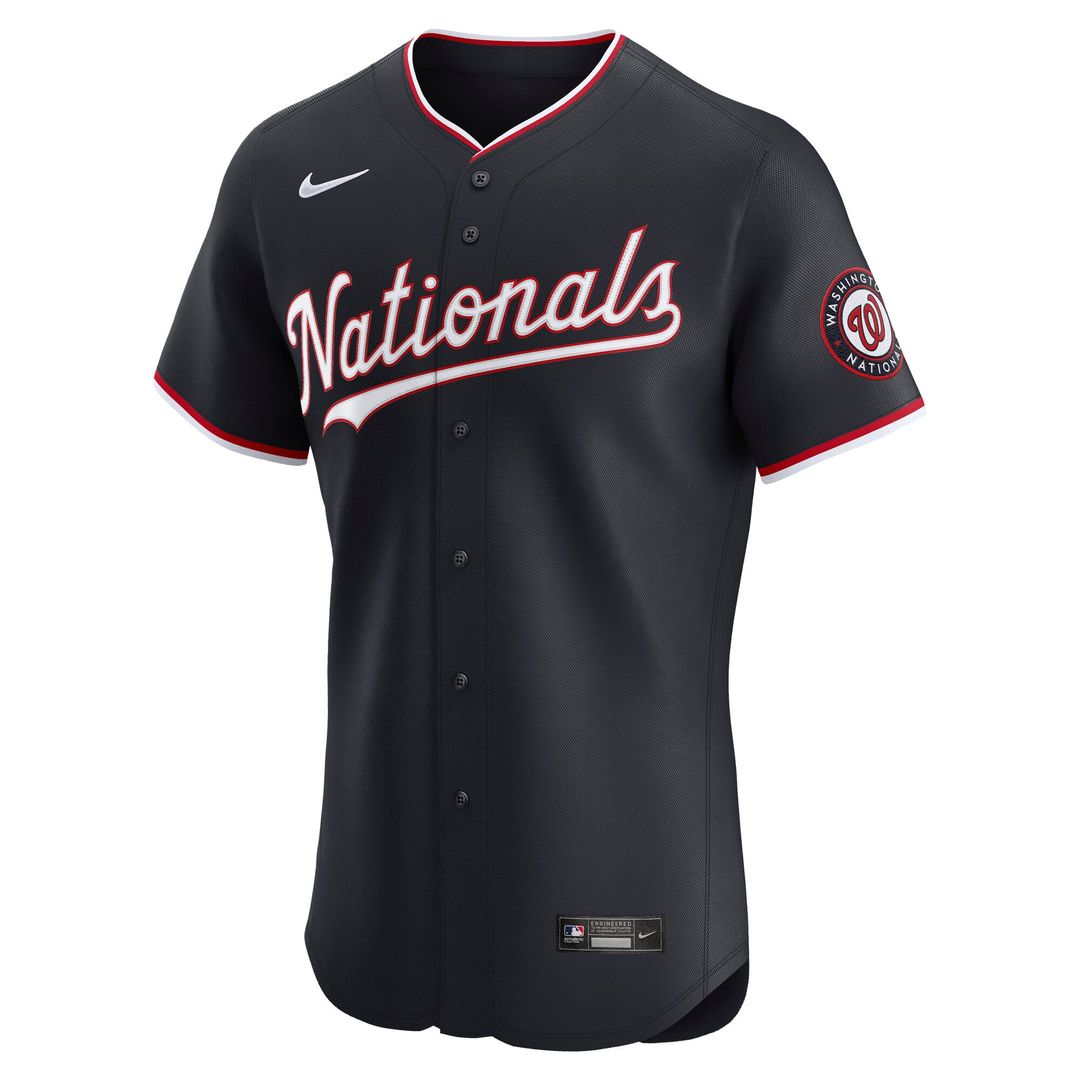 Washington Nationals Nike Navy Alternate Elite Jersey product image 2, provided for visual reference and product detail