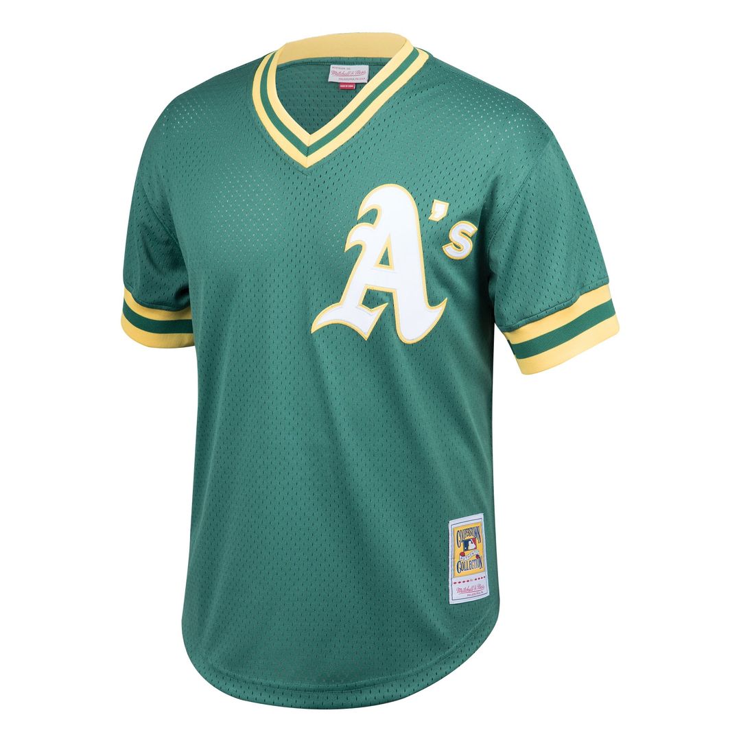Athletics Rickey Henderson Mitchell & Ness Green Cooperstown Collection Big & Tall Mesh Batting Practice Jersey product