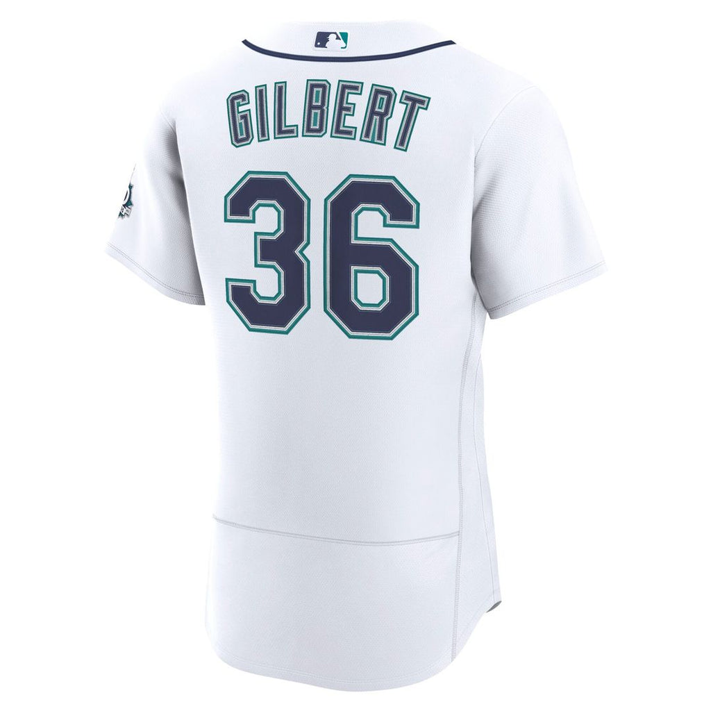 Seattle Mariners Logan Gilbert Nike White Home 50th Season Authentic Jersey product image 3, provided for visual reference