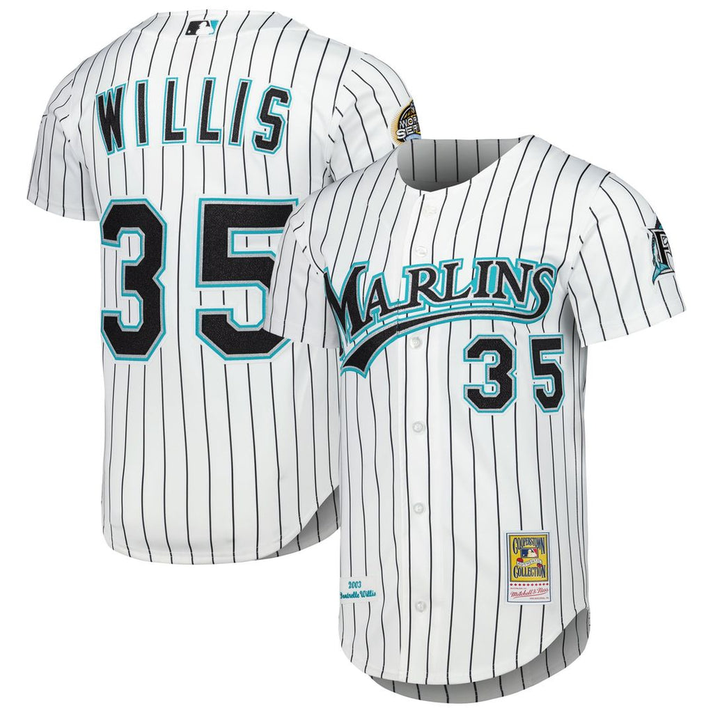 Florida Marlins Dontrelle Willis Mitchell & Ness White Cooperstown Collection Authentic Jersey product image 1, provided for