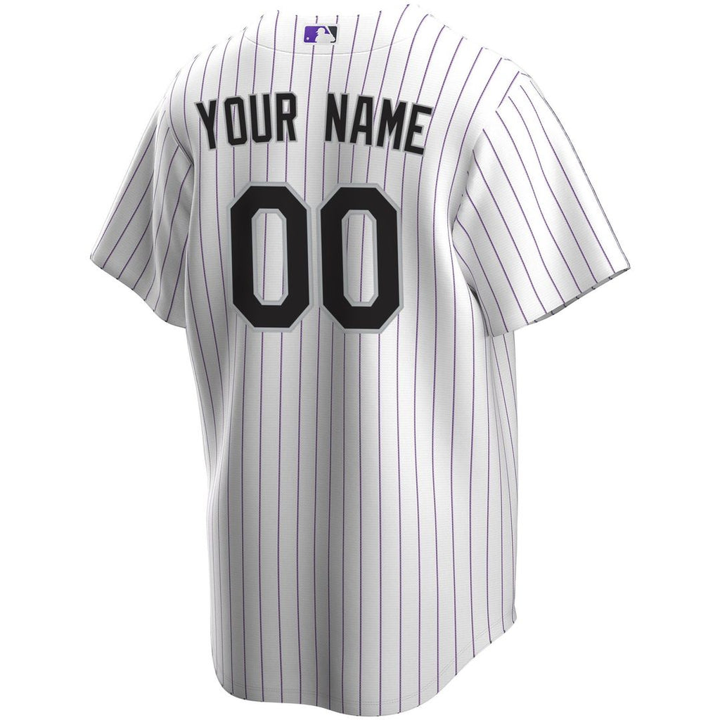 Colorado Rockies Nike White Home Replica Custom Jersey product image 3, provided for visual reference and product detail