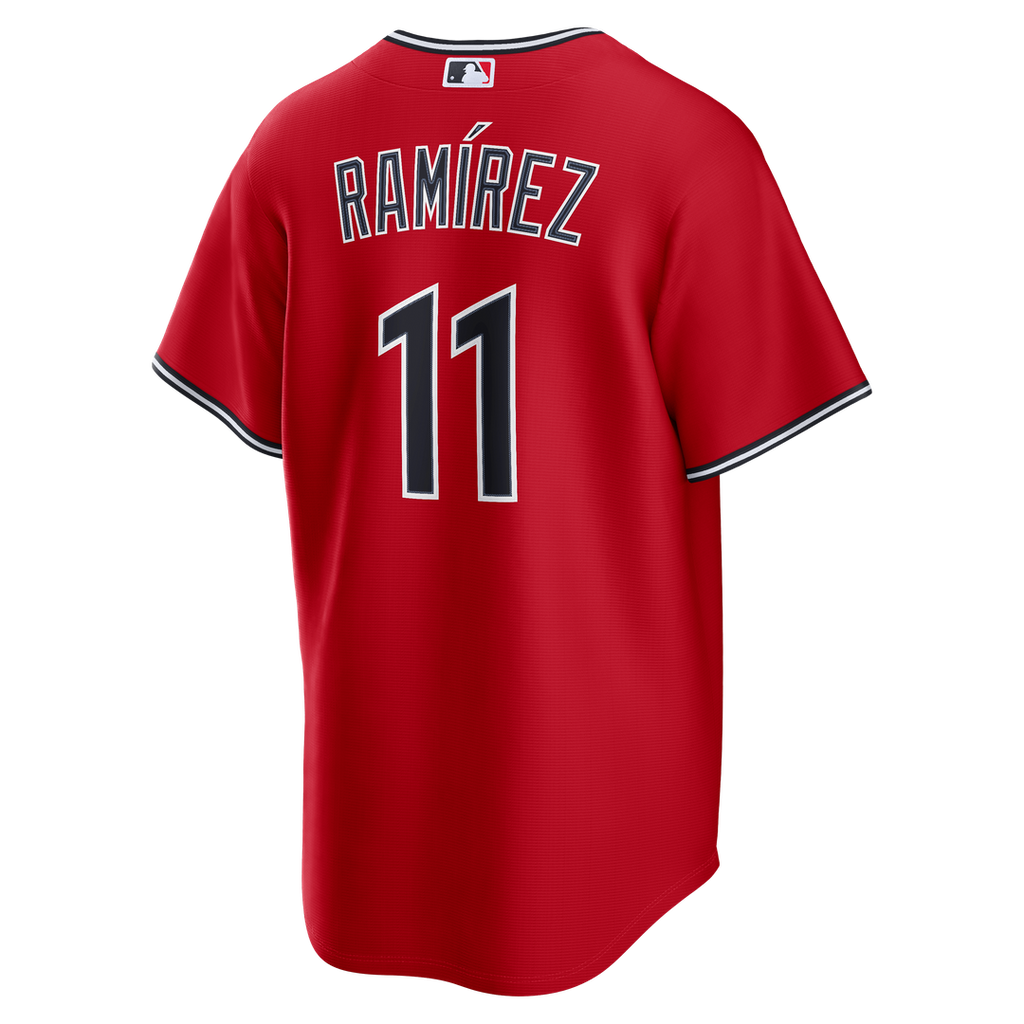 Cleveland Guardians José Ramírez Nike Red Alternate Replica Jersey product image 3, provided for visual reference and