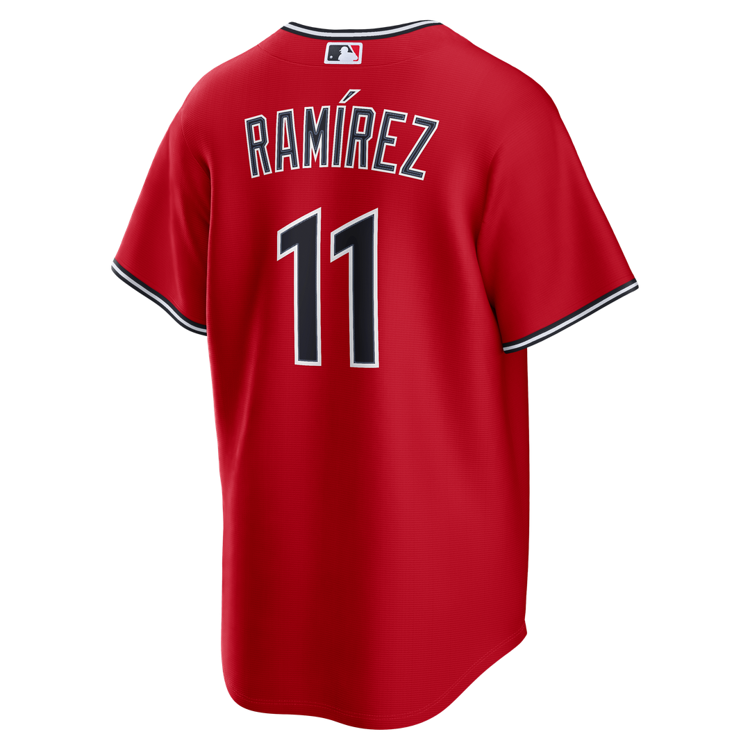 Cleveland Guardians José Ramírez Nike Red Alternate Replica Jersey product image 3, provided for visual reference and
