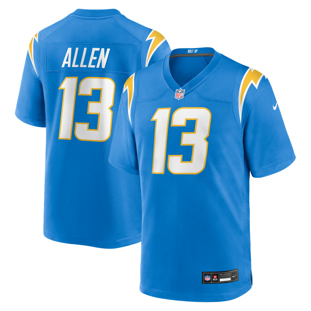 Los Angeles Chargers Keenan Allen Nike Powder Blue Game Player Jersey product image 1, provided for visual reference and
