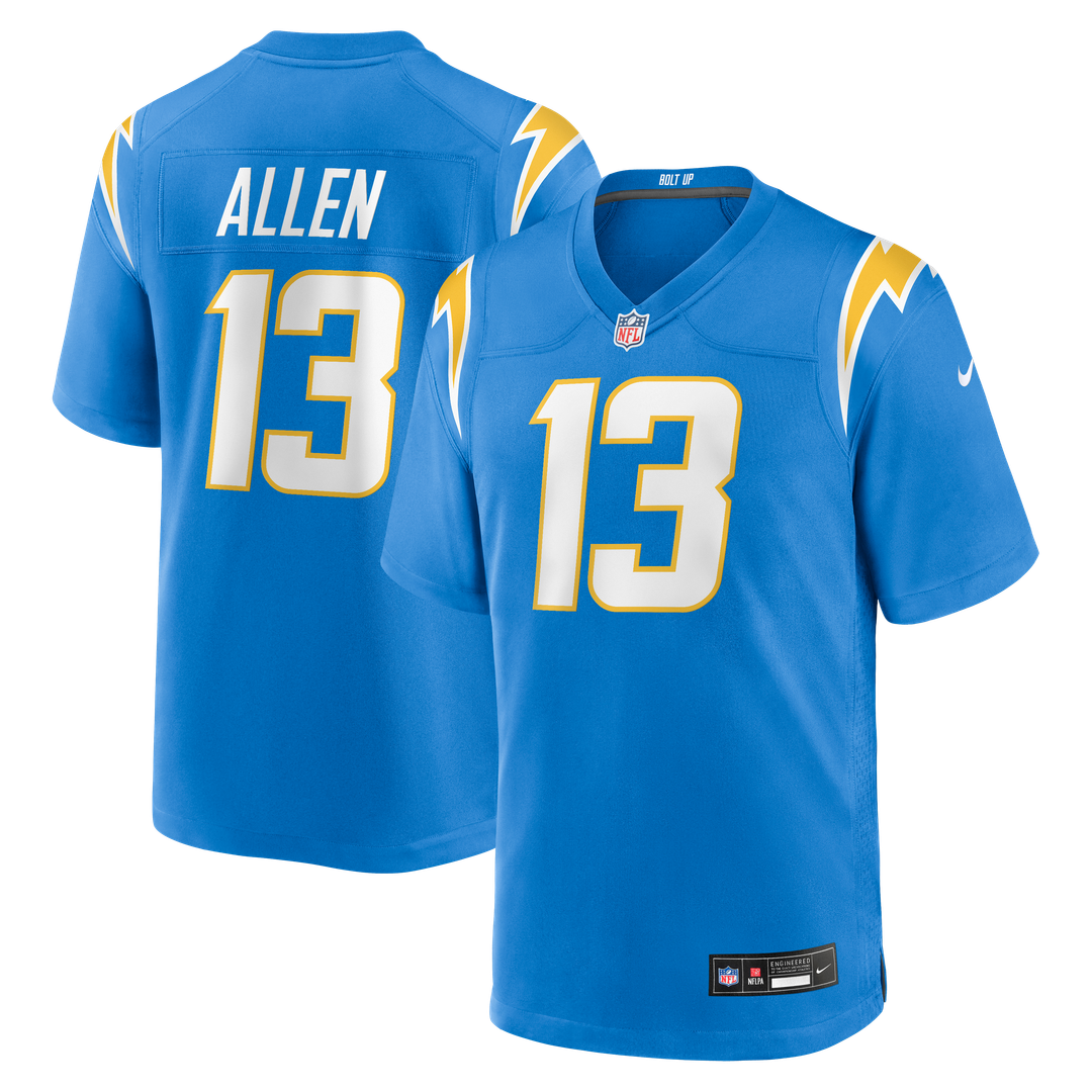 Los Angeles Chargers Keenan Allen Nike Powder Blue Game Player Jersey product image 1, provided for visual reference and