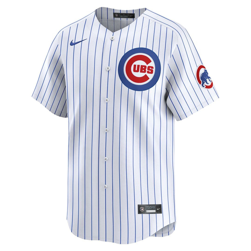 Chicago Cubs Dansby Swanson Nike White Home Limited Player Jersey product image 2, provided for visual reference and product