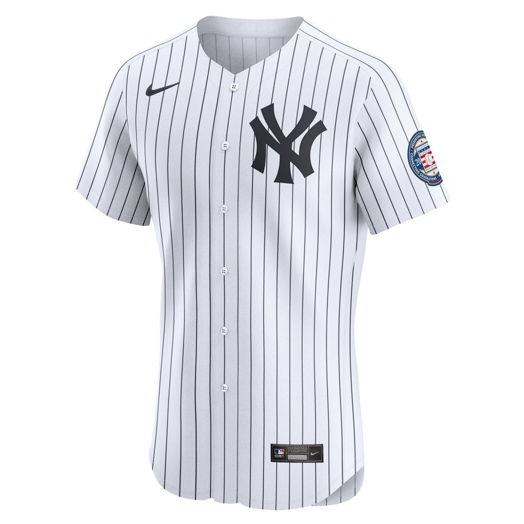 New York Yankees Derek Jeter Nike White Home 2020 Hall of Fame Induction Patch Elite Player Jersey product image 1, provided