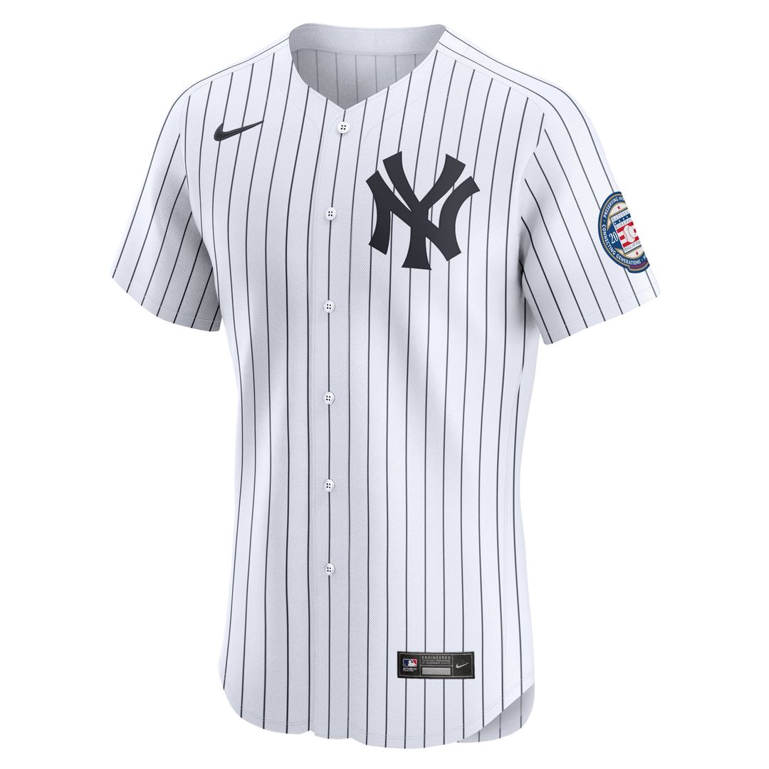 New York Yankees Derek Jeter Nike White Home 2020 Hall of Fame Induction Patch Elite Player Jersey product image 1, provided