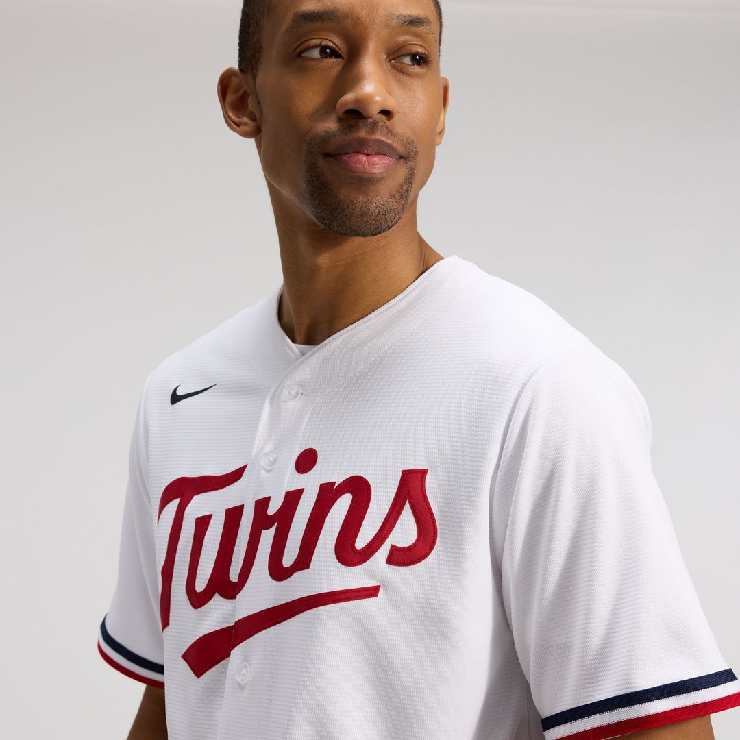 Minnesota Twins Nike White Home Replica Team Jersey product image 7, provided for visual reference and product detail review