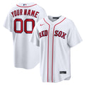 Boston Red Sox Nike White Home Stadium Custom Jersey product image 1, provided for visual reference and product detail review