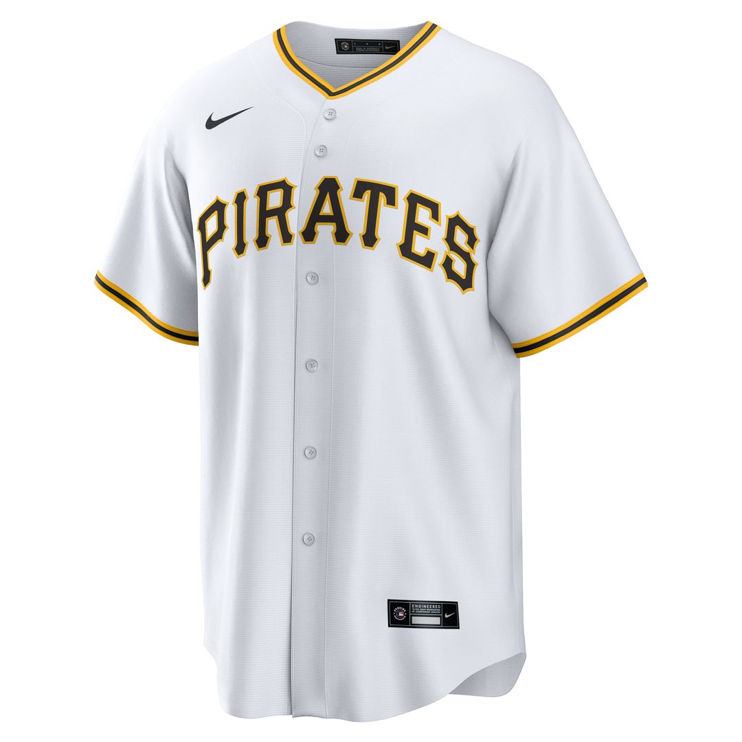 Pittsburgh Pirates Spencer Horwitz Nike White Home Replica Jersey product image 2, provided for visual reference and product