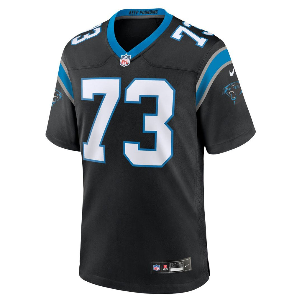 Carolina Panthers Rashard Lawrence Nike Black Game Jersey product image 2, provided for visual reference and product detail