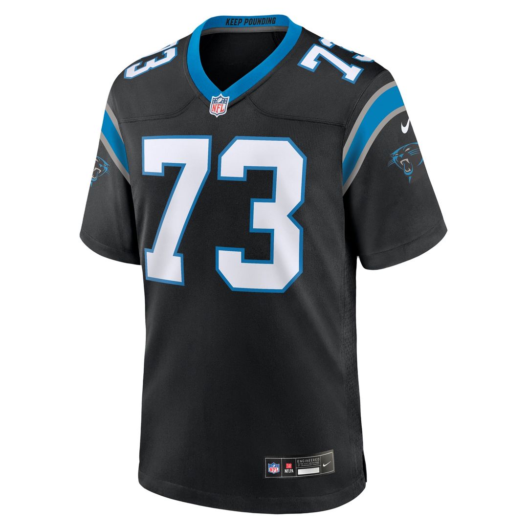Carolina Panthers Rashard Lawrence Nike Black Game Jersey product image 2, provided for visual reference and product detail