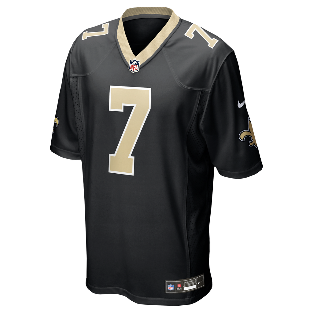 New Orleans Saints Taysom Hill Nike Black Game Jersey product image 10, provided for visual reference and product detail