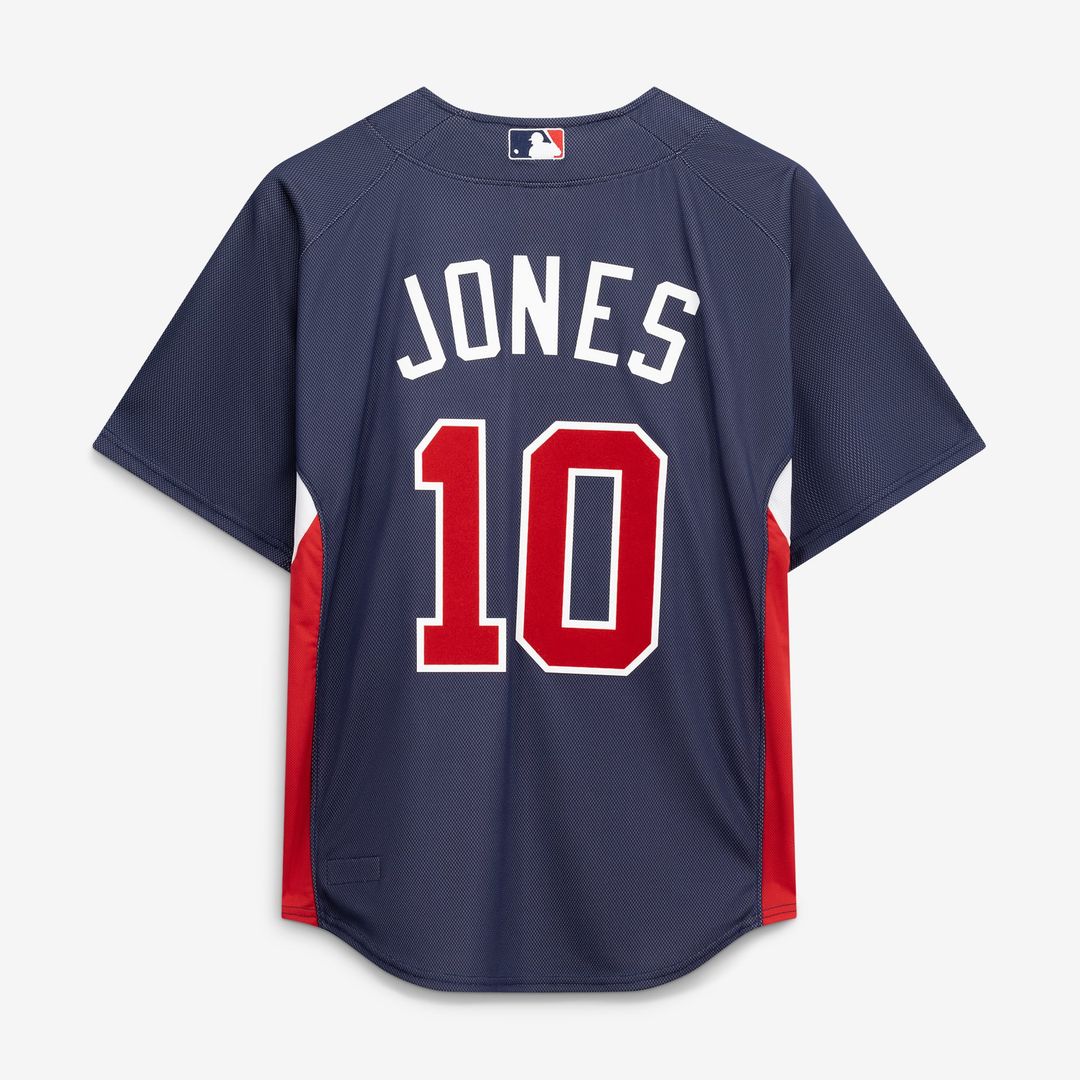 Atlanta Braves Chipper Jones Mitchell & Ness Navy Authentic Batting Practice Jersey product image 3, provided for visual