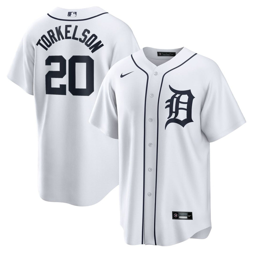 Detroit Tigers Spencer Torkelson Nike White Home Replica Jersey product image 1, provided for visual reference and product
