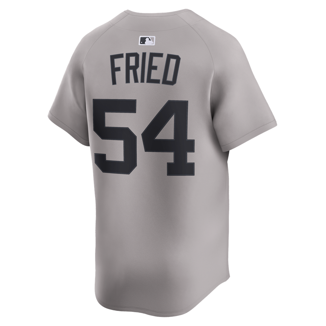 New York Yankees Max Fried Nike Gray Road Limited Player Jersey product image 6, provided for visual reference and product