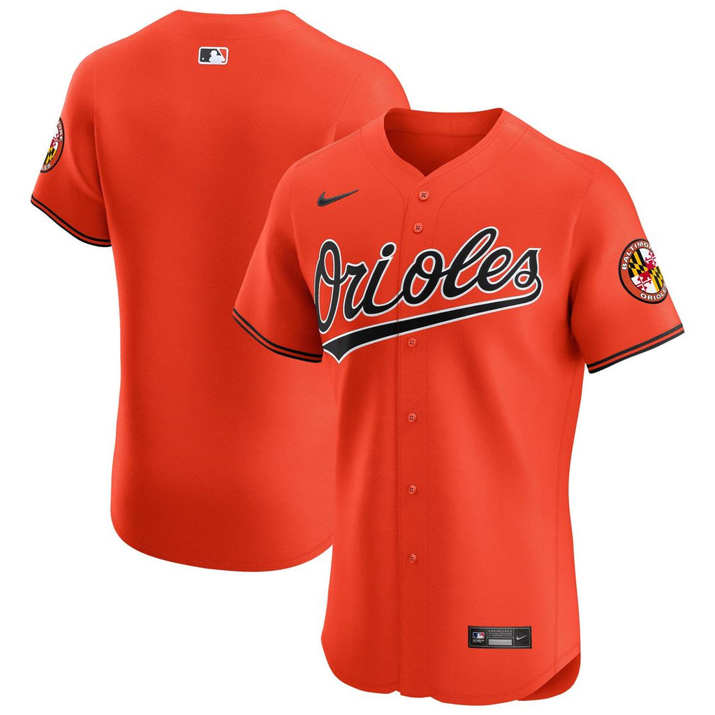 Baltimore Orioles Nike Orange Alternate Vapor Premier Elite Patch Jersey product image 1, provided for visual reference and