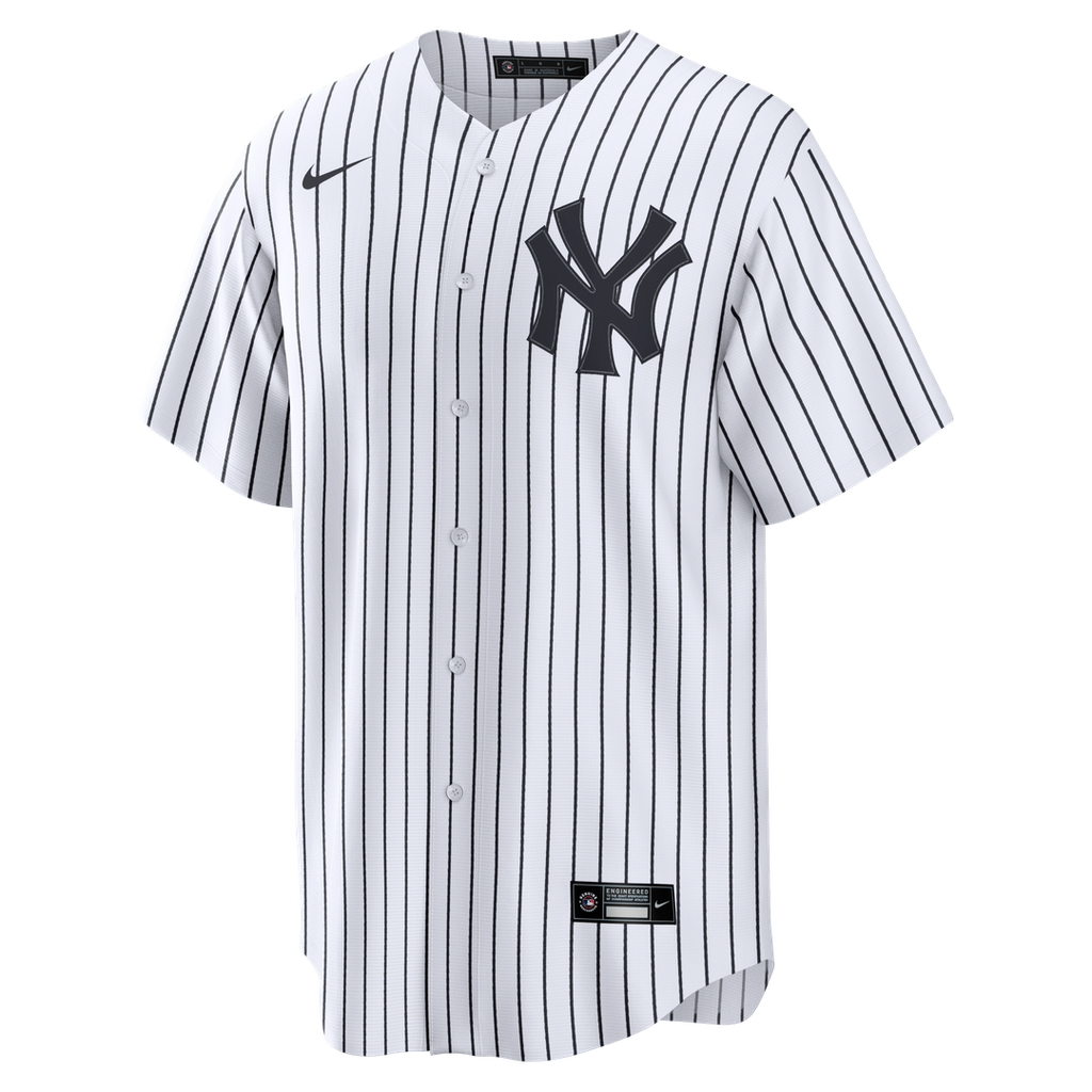 New York Yankees Nike White Home Stadium Custom Jersey product image 2, provided for visual reference and product detail