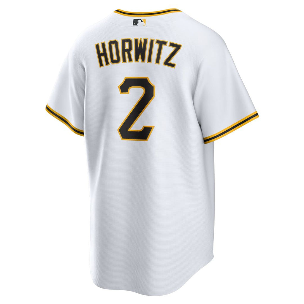Pittsburgh Pirates Spencer Horwitz Nike White Home Replica Jersey product image 3, provided for visual reference and product
