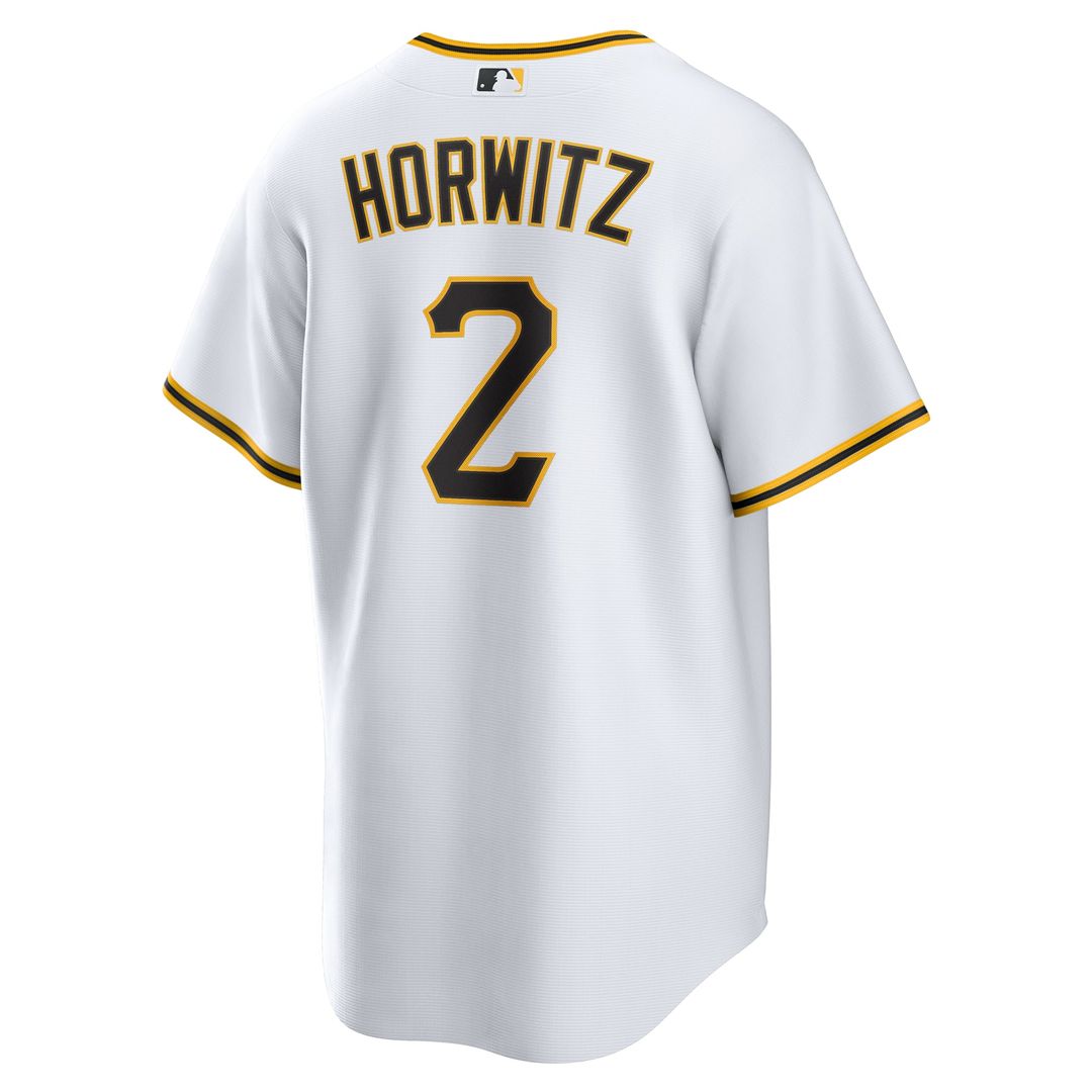 Pittsburgh Pirates Spencer Horwitz Nike White Home Replica Jersey product image 3, provided for visual reference and product