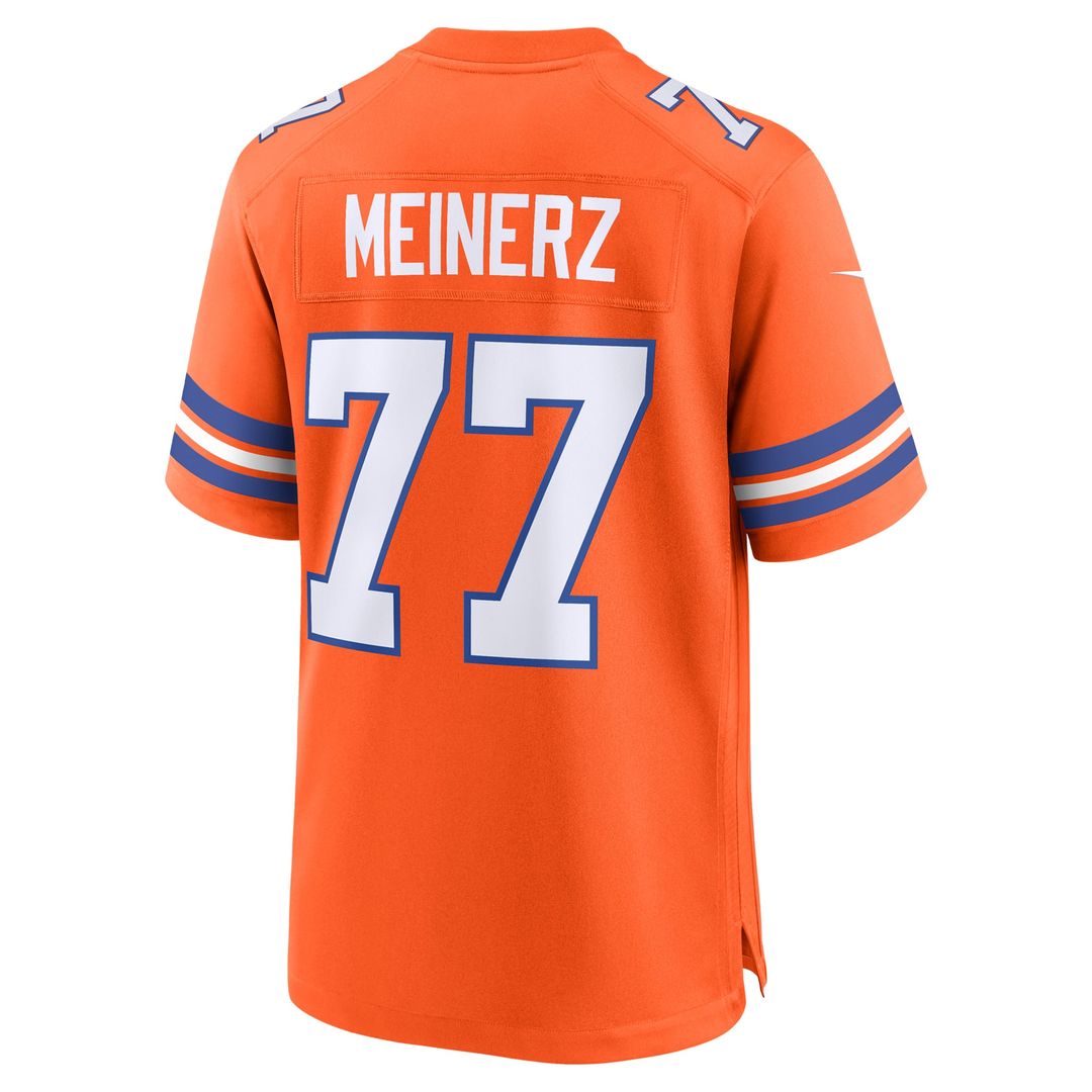 Denver Broncos Quinn Meinerz Nike Orange Alternate Game Jersey product image 3, provided for visual reference and product