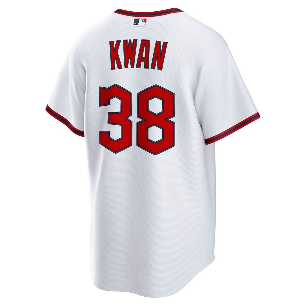Cleveland Guardians Steven Kwan Nike White Home Replica Jersey product image 3, provided for visual reference and product