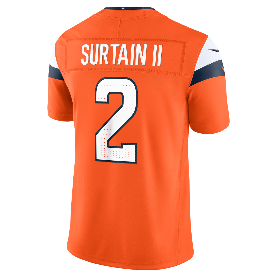 Denver Broncos Pat Surtain II Nike Navy Alternate Vapor F.U.S.E. Stitched Limited Jersey product image 13, provided for