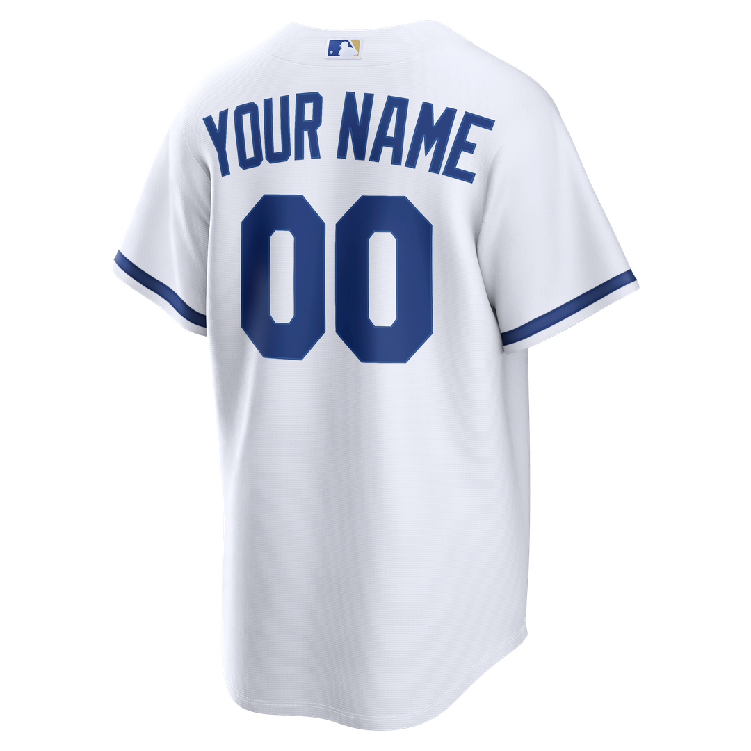 Kansas City Royals Nike White Home Replica Custom Jersey product image 3, provided for visual reference and product detail