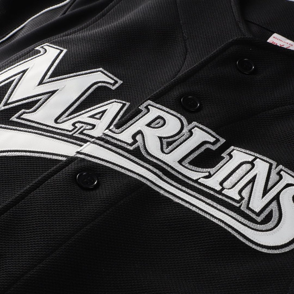 Florida Marlins Dontrelle Willis Mitchell & Ness Black Cooperstown Collection Mesh Batting Practice Button-Up Jersey product