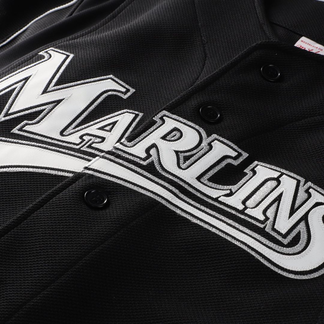 Florida Marlins Dontrelle Willis Mitchell & Ness Black Cooperstown Collection Mesh Batting Practice Button-Up Jersey product