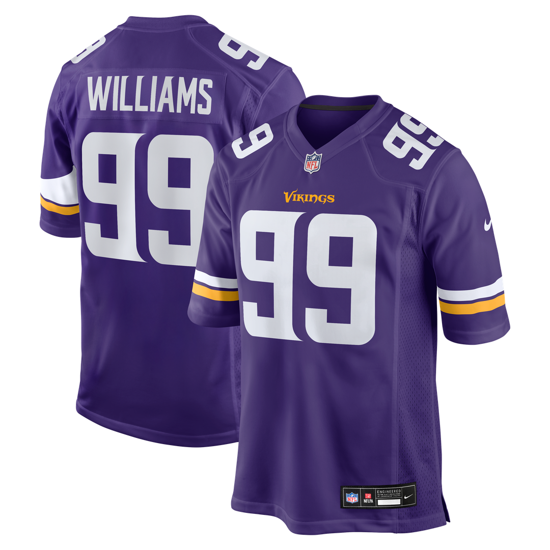 Minnesota Vikings Elijah Williams Nike Purple Team Game Jersey product image 1, provided for visual reference and product