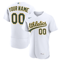 Athletics Nike White Home Authentic Custom Jersey product image 1, provided for visual reference and product detail review