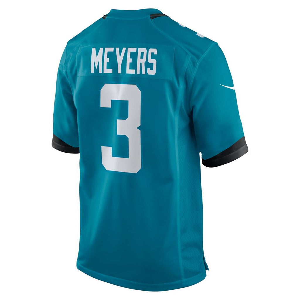 Jacksonville Jaguars Jakobi Meyers Nike Teal Team Game Jersey product image 3, provided for visual reference and product