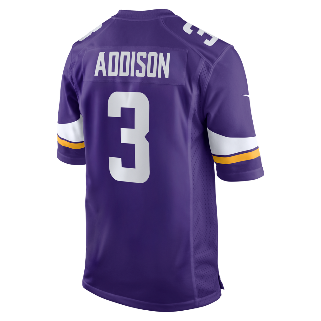 Minnesota Vikings Jordan Addison Nike White Alternate Game Player Jersey product image 9, provided for visual reference and