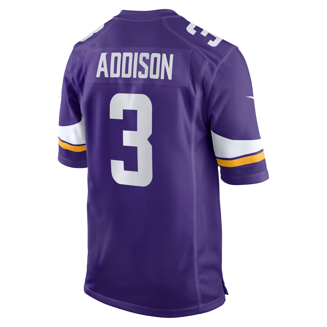 Minnesota Vikings Jordan Addison Nike White Alternate Game Player Jersey product image 9, provided for visual reference and