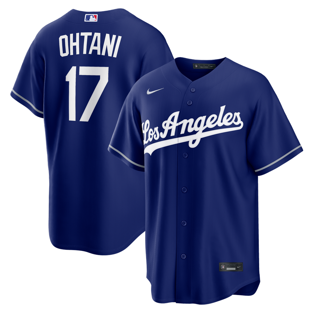 Los Angeles Dodgers Shohei Ohtani Nike Royal Alternate Replica Jersey product image 1, provided for visual reference and