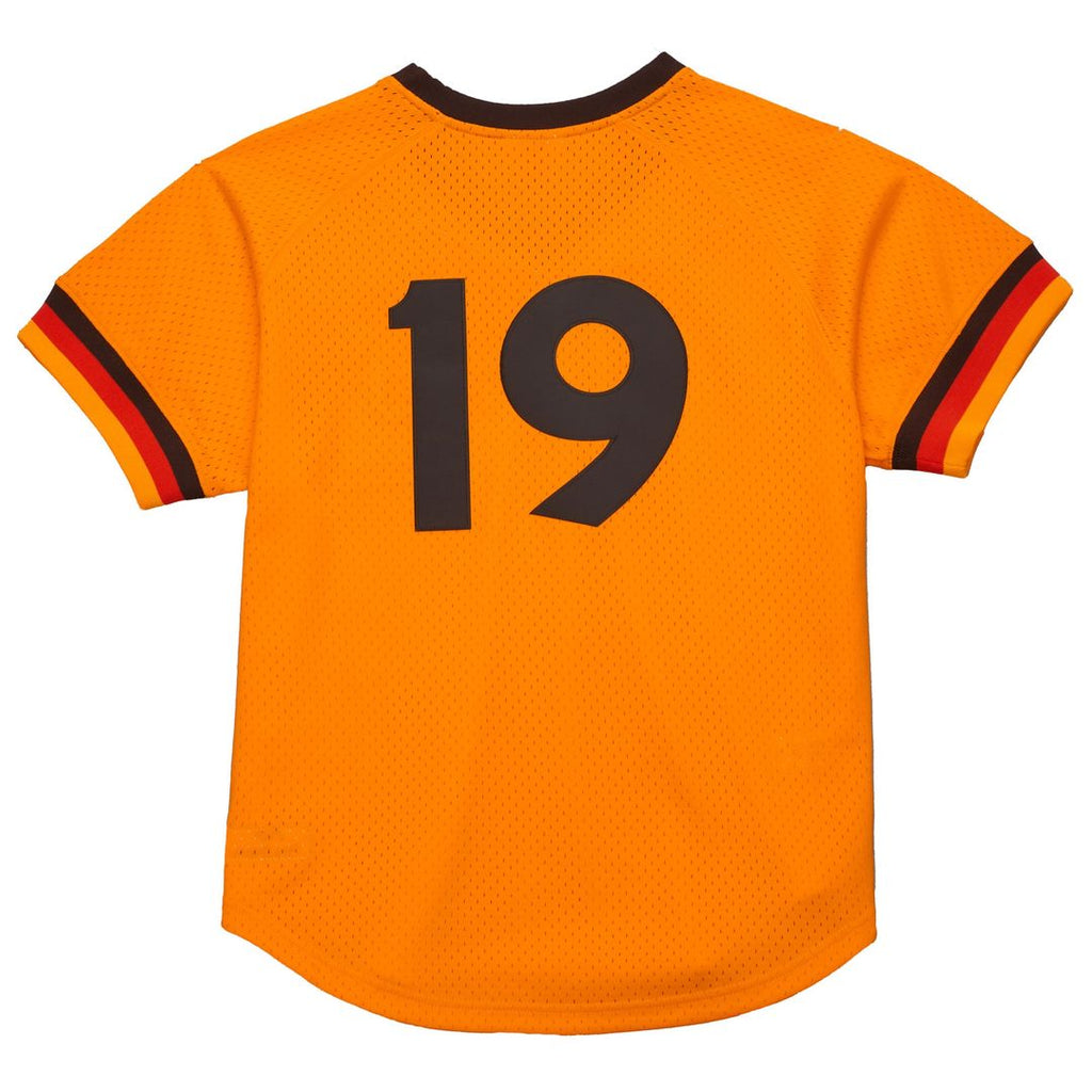San Diego Padres Tony Gwynn Mitchell & Ness Gold Big & Tall Cooperstown Mesh Batting Practice Jersey product image 3,