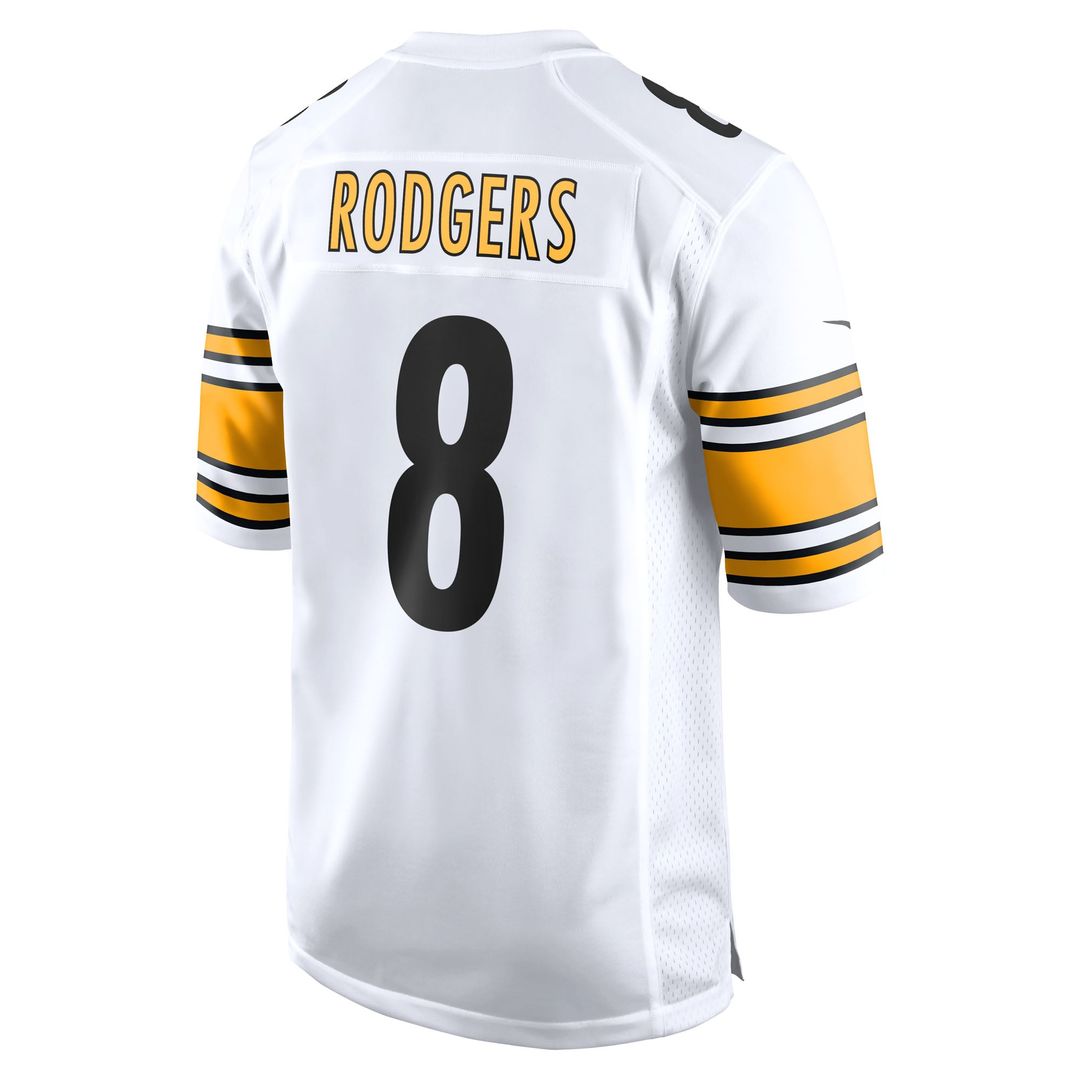 Pittsburgh Steelers Aaron Rodgers Nike White Game Jersey product image 6, provided for visual reference and product detail