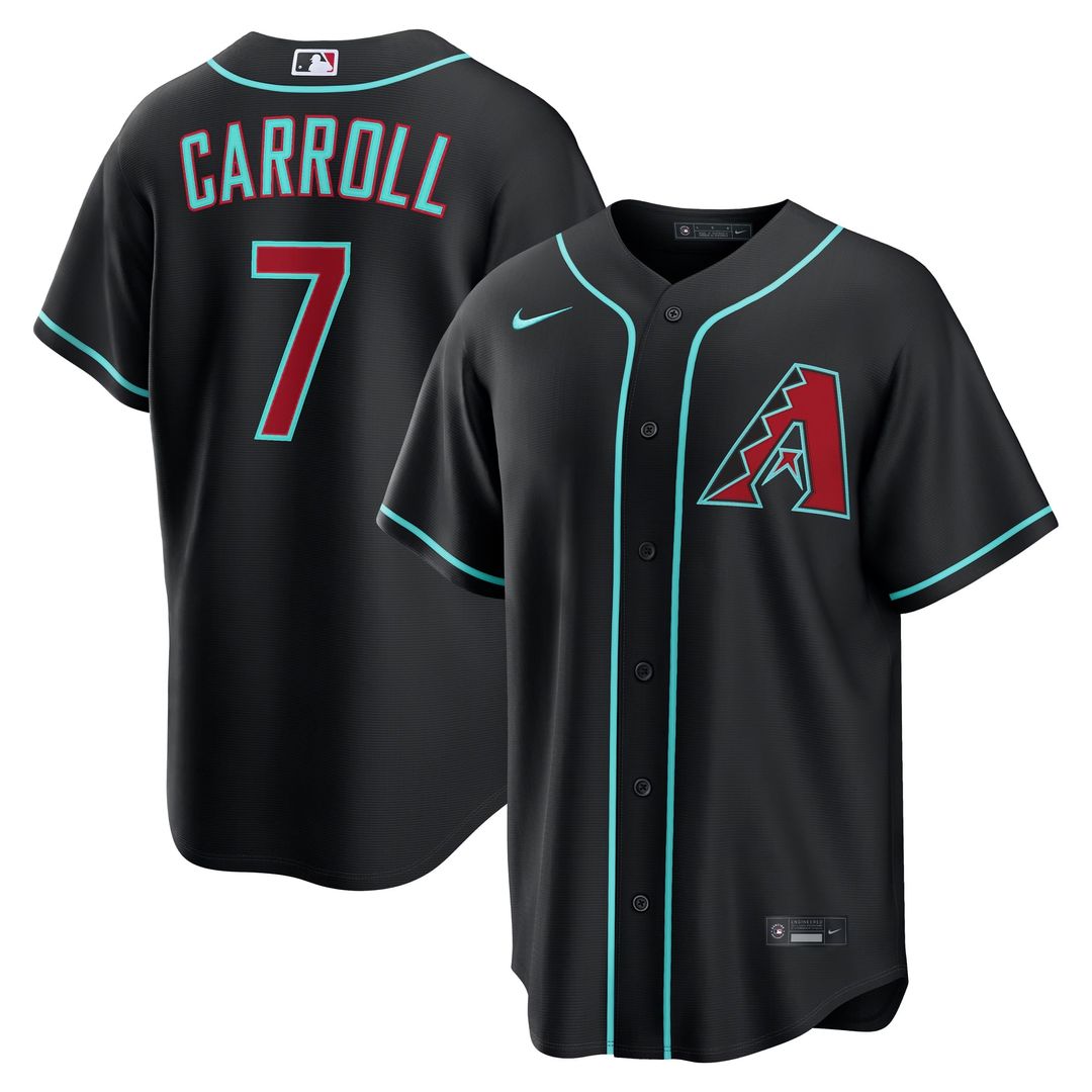 Arizona Diamondbacks Corbin Carroll Nike Crimson Alternate 2 Replica Jersey product image 40, provided for visual reference