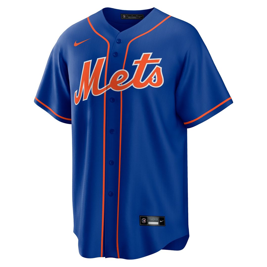 New York Mets Nike Royal Alternate Replica Team Jersey product image 2, provided for visual reference and product detail