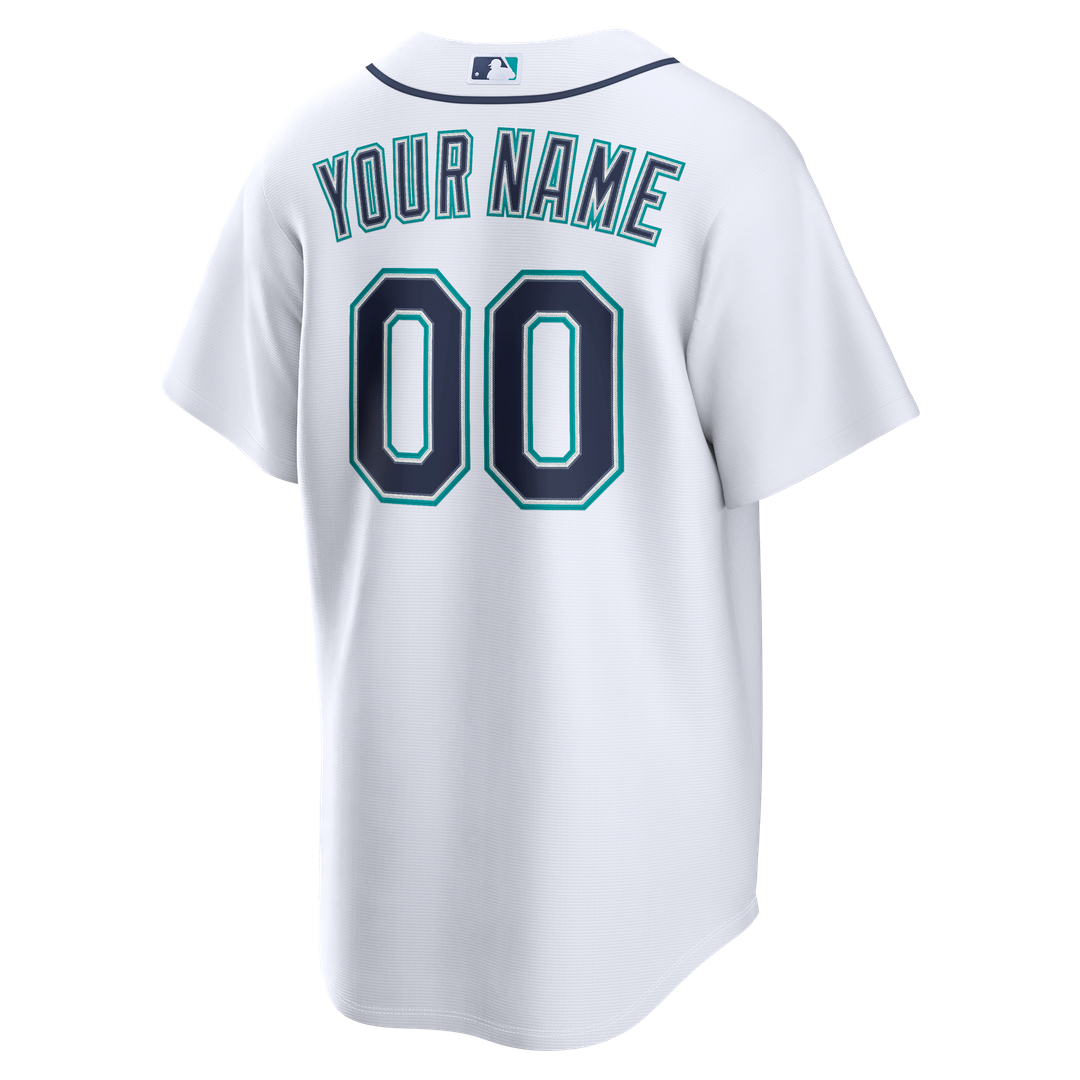 Seattle Mariners Nike White Home Replica Custom Jersey product image 3, provided for visual reference and product detail