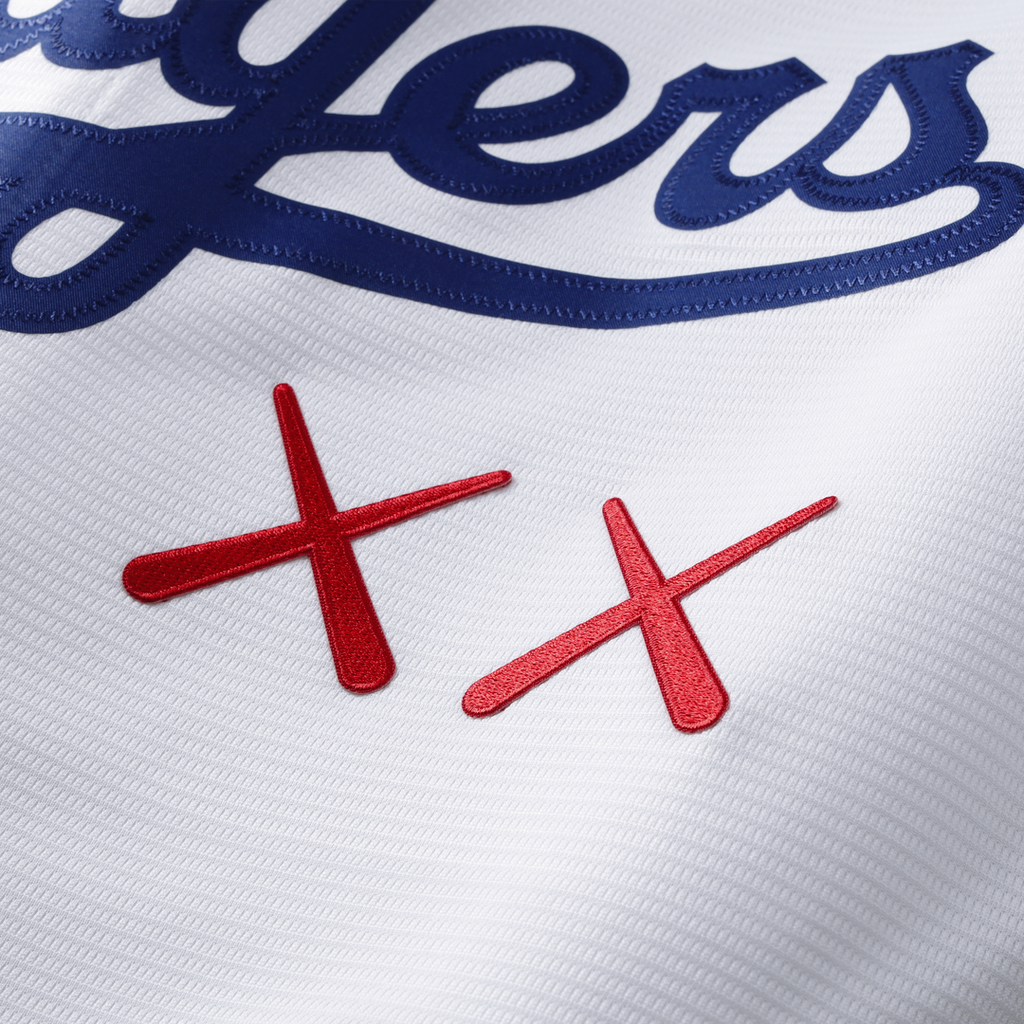 Los Angeles Dodgers Nike x KAWS White Stadium Jersey product image 4, provided for visual reference and product detail review