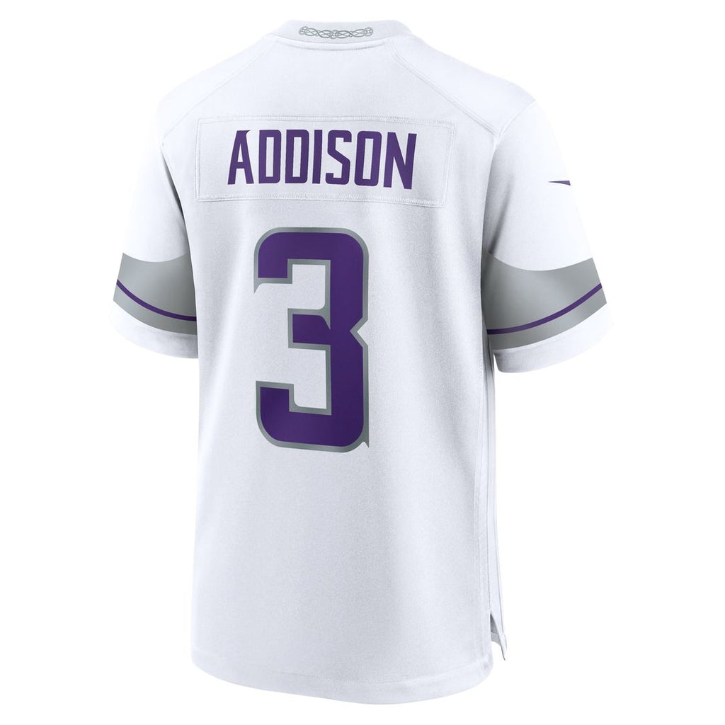 Minnesota Vikings Jordan Addison Nike White Alternate Game Player Jersey product image 6, provided for visual reference and