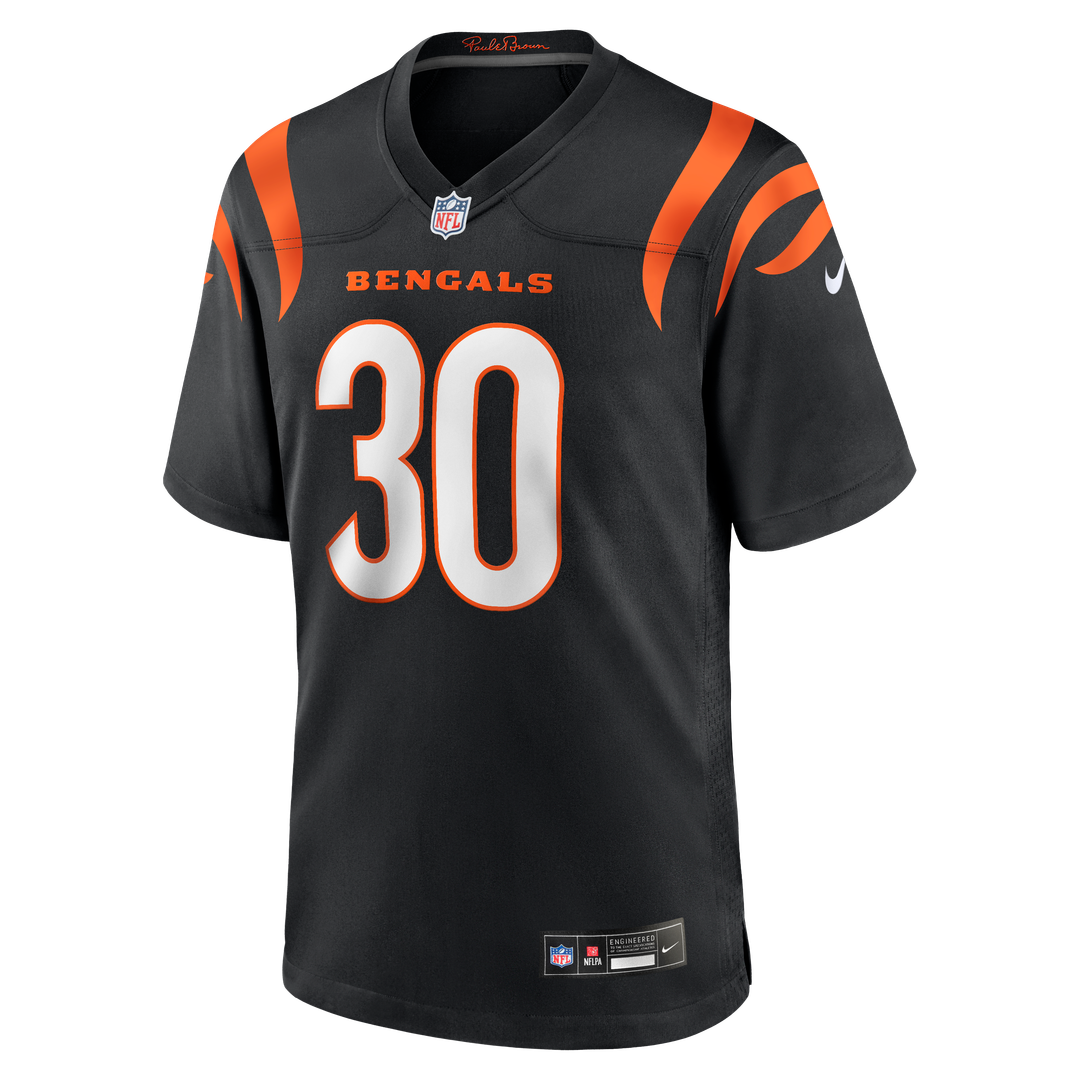 Cincinnati Bengals Chase Brown Nike Black Team Game Jersey product image 2, provided for visual reference and product detail