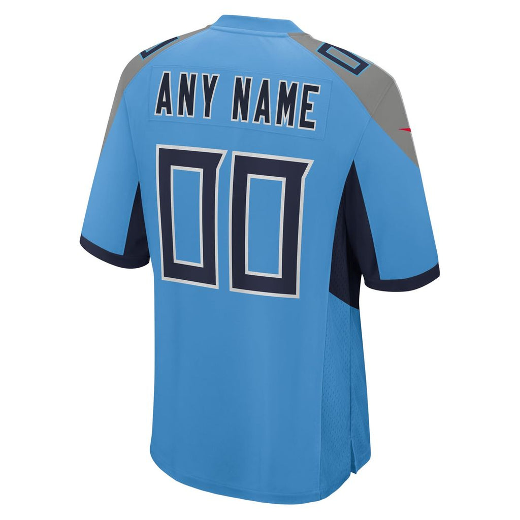 Tennessee Titans Nike Light Blue Alternate Custom Game Jersey product image 6, provided for visual reference and product