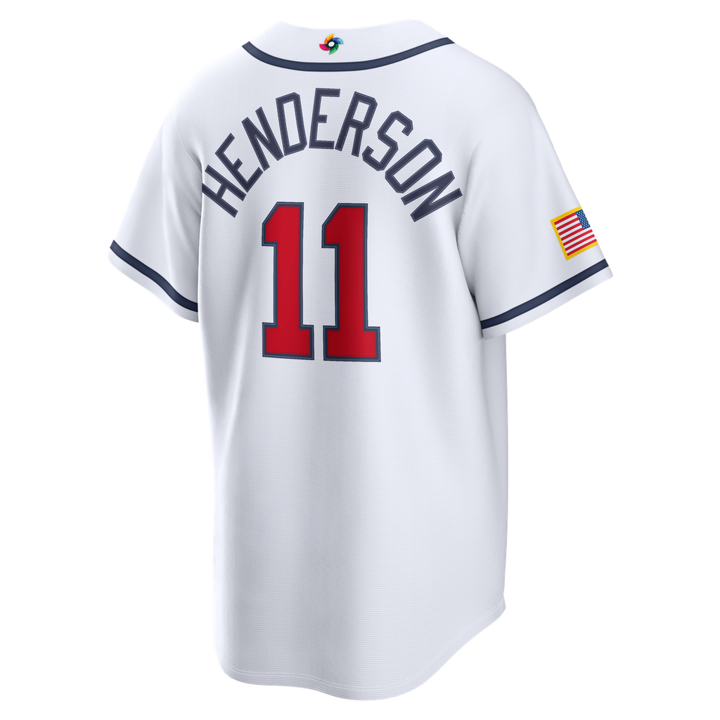USA Baseball Gunnar Henderson Nike White 2026 World Baseball Classic Home Stadium Jersey product image 3, provided for