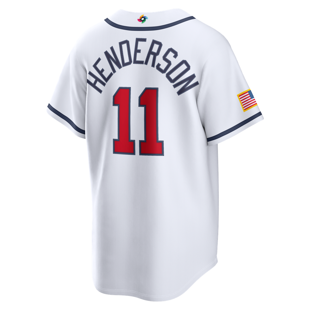 USA Baseball Gunnar Henderson Nike White 2026 World Baseball Classic Home Stadium Jersey product image 3, provided for
